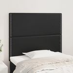 VIDAXL Tetes de lit 2 pcs Noir 80x5x78/88 cm Similicuir