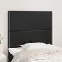 Voir la diapositive 1 : VIDAXL Tetes de lit 2 pcs Noir 80x5x78/88 cm Similicuir