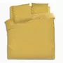 ATMOSPHERA Parure de lit en coton lavé Tuft - 240 x 220 cm - Jaune Ocre