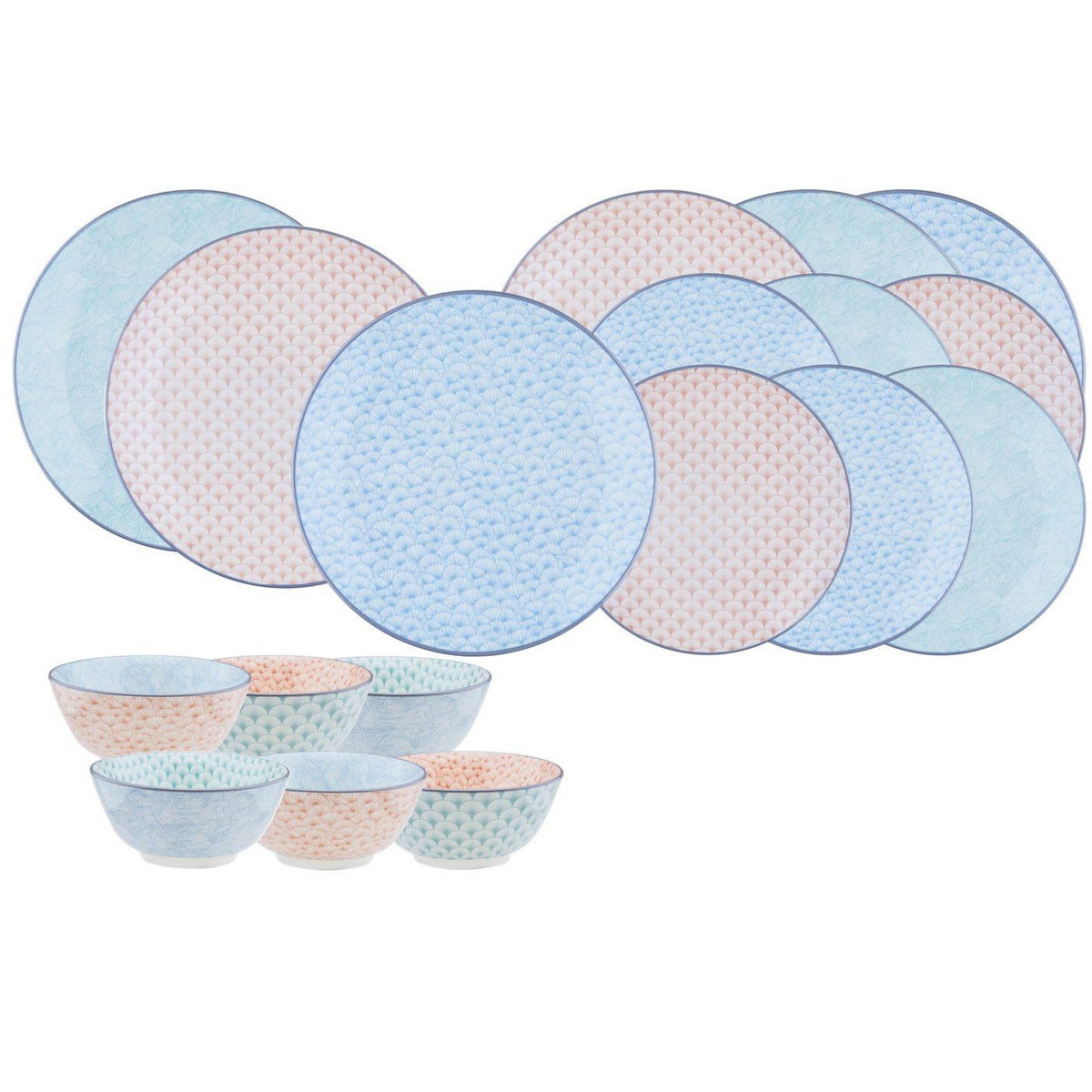 BJORN Service Les essentiels - 18 pièces - Pastel