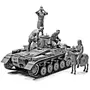 Master Box Figurines 2ème Guerre Mondiale : Tankistes allemands Afrika Korps et civil arabe