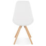 Voir la diapositive 2 : Paris Prix Chaise Design en Tissu Bouclé  Alisa  82cm Blanc & Naturel