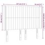 Voir la diapositive 6 : VIDAXL Tete de lit a LED Noir 147x16x118/128 cm Tissu