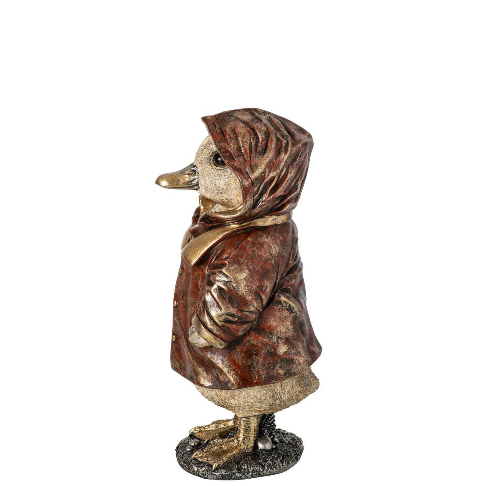 Voir la diapositive 2 : J-LINE Statuette déco canard  loïc  31cm cuivre