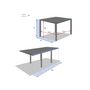 Voir la diapositive 5 : HESPERIDE Table extensible carrée en verre Piazza 4/8 places Gris anthracite - Hespéride