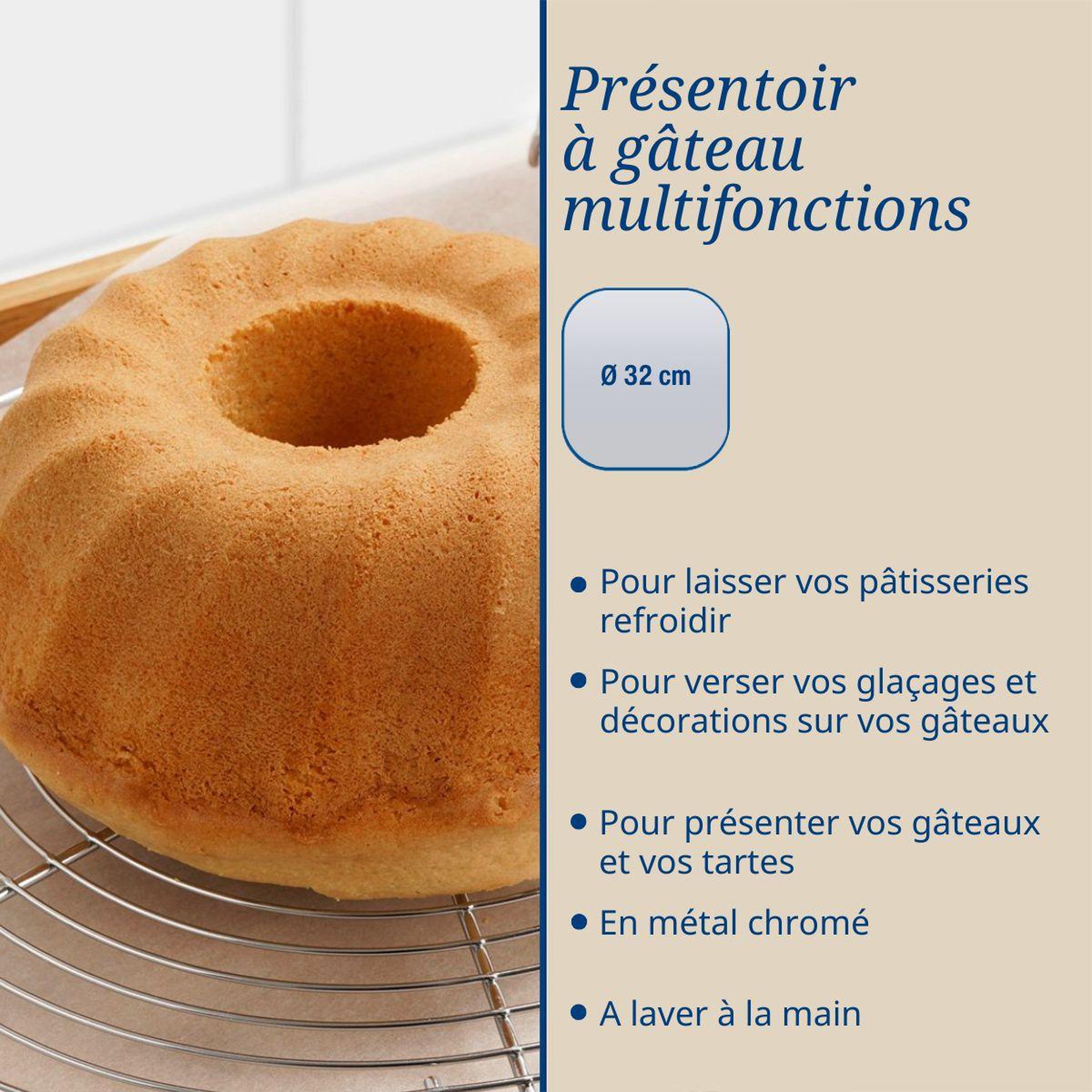 Voir la diapositive 3 : DR.OETKER Grille de refroidissement pour gâteaux 32 cm Dr Oetker Divers
