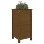 Voir la diapositive 3 : VIDAXL Jardiniere marron miel 40x40x78 cm bois massif de pin
