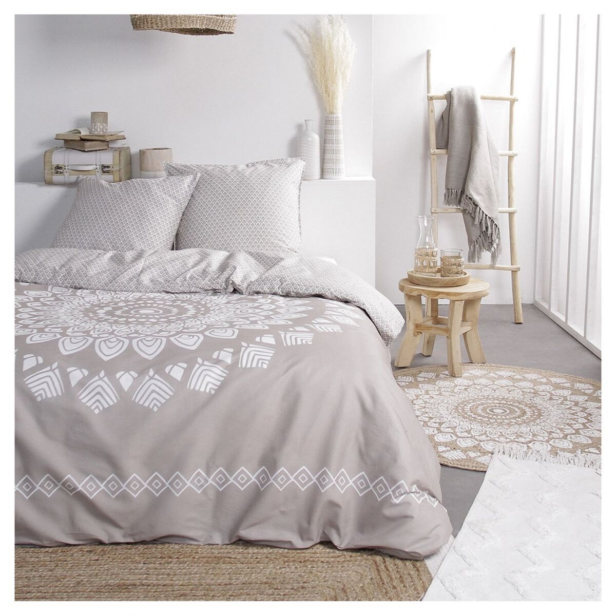 TODAY Parure housse de couette fantaisie en coton 57 fils NAMASTE