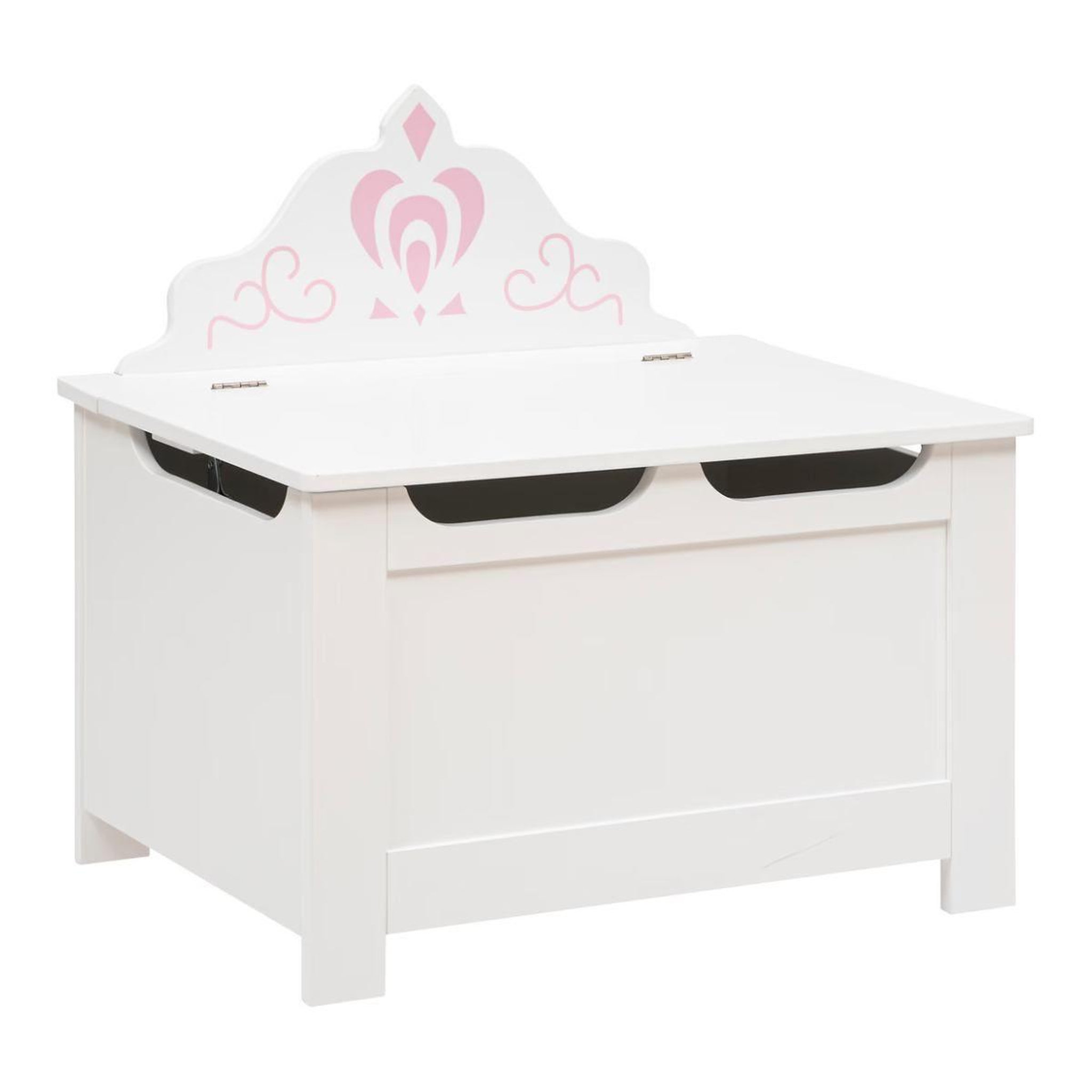 Voir la diapositive 1 : Atmosphera Kids Coffre à jouets  couronne  57cm blanc