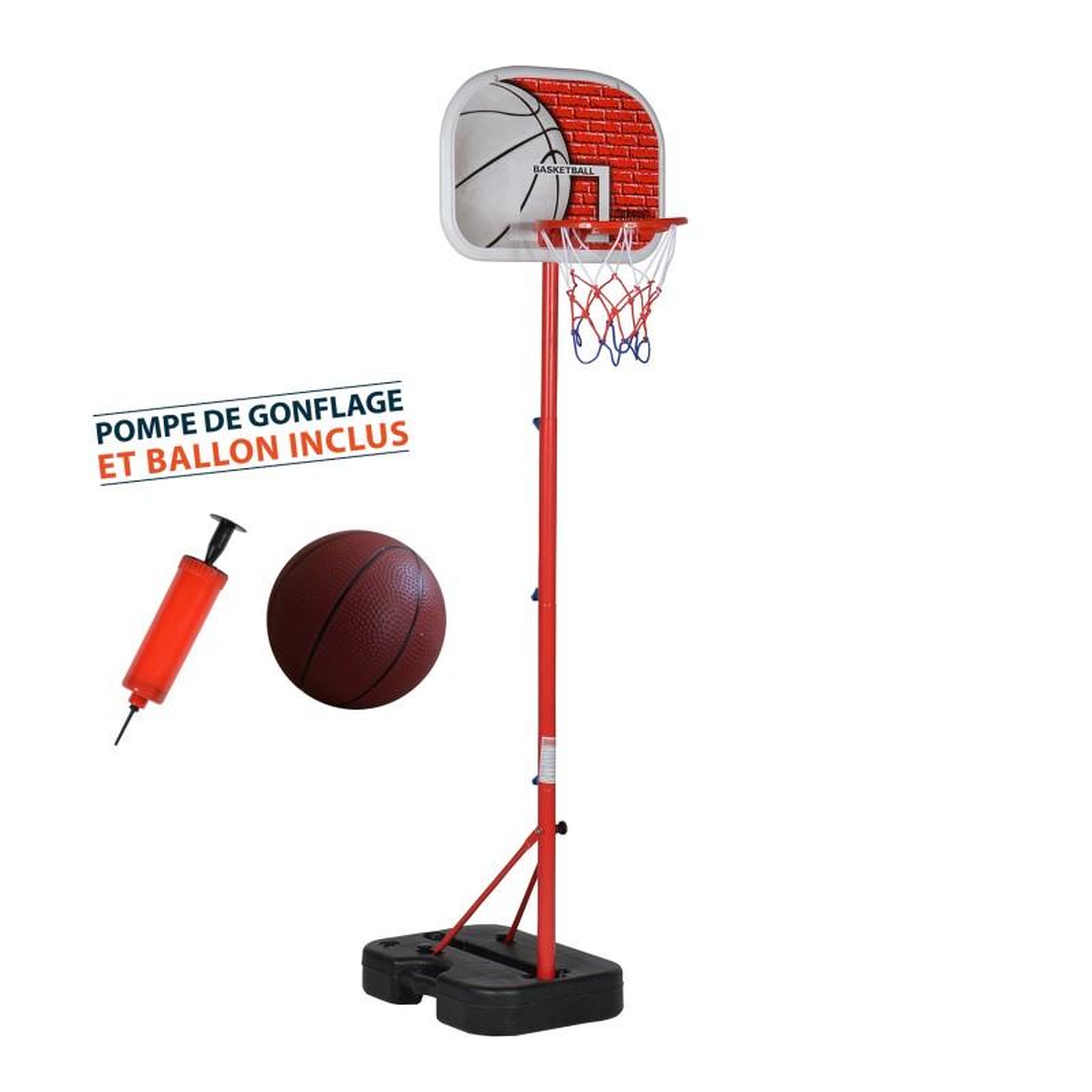 Voir la diapositive 6 : BUMBER Panier de Basket sur Pied Mobile pour Enfant  Atlanta  Hauteur Réglable jusqu'à 1m35