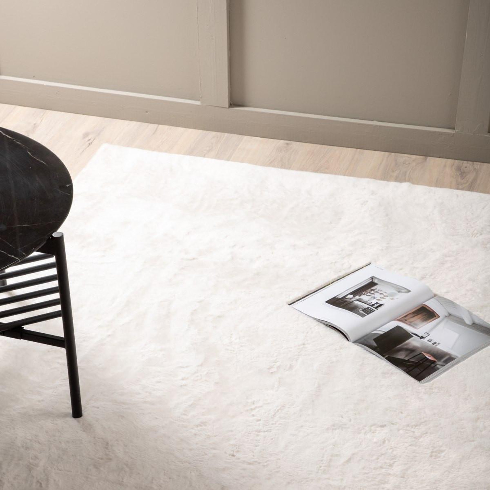 Voir la diapositive 3 : Paris Prix Tapis design  nina  200x300cm blanc