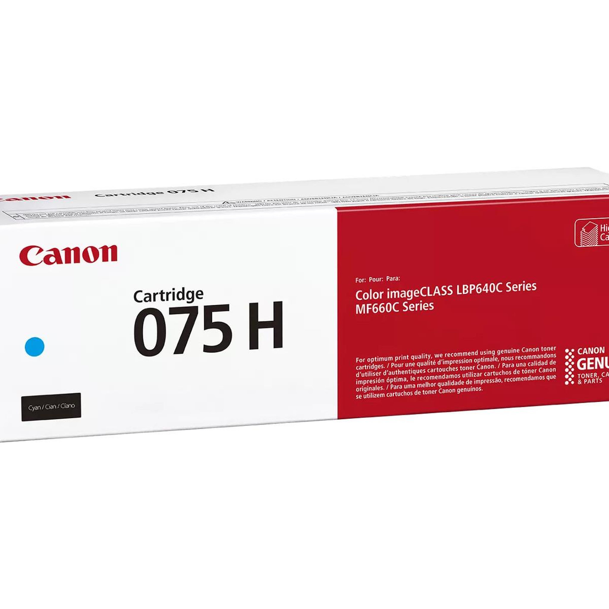 Voir la diapositive 3 : Canon Cartouche de toner Canon 075 H C cyan