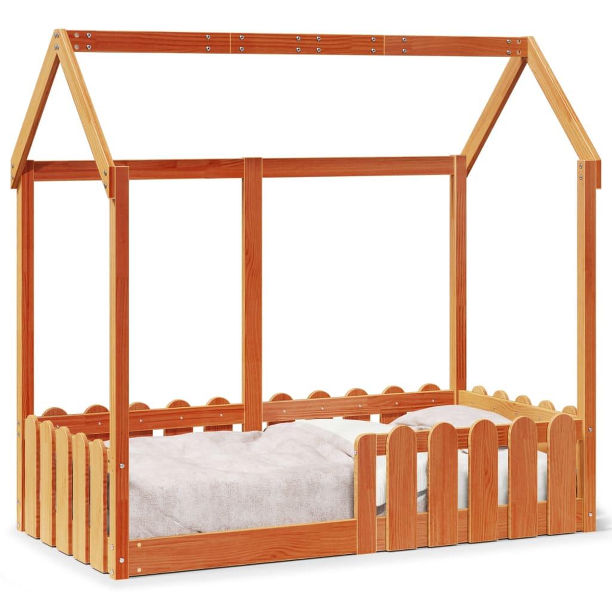 Voir la diapositive 2 : VIDAXL Cadre de lit d'enfants forme de maison sans matelas 70x140 cm