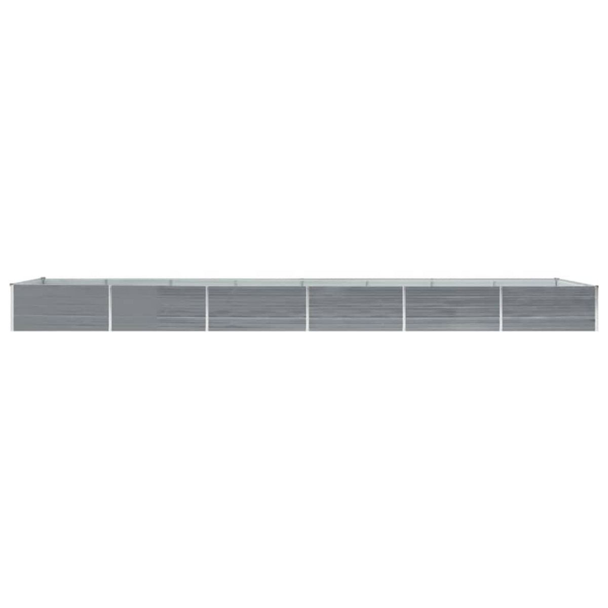 VIDAXL Lit sureleve de jardin Acier galvanise 600x80x45 cm Gris