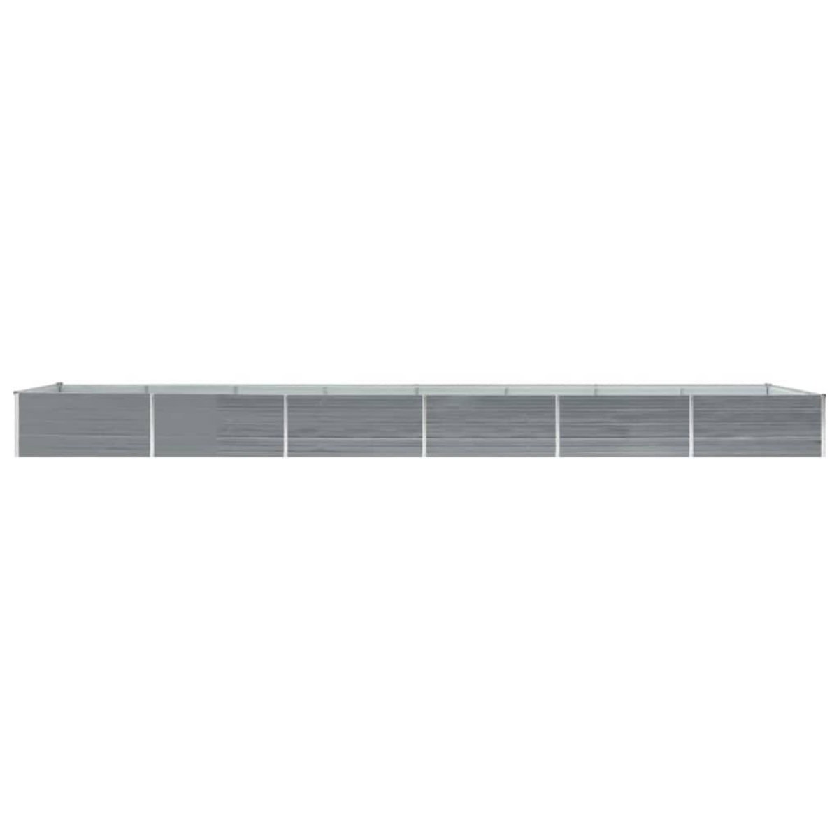 VIDAXL Lit sureleve de jardin Acier galvanise 600x80x45 cm Gris