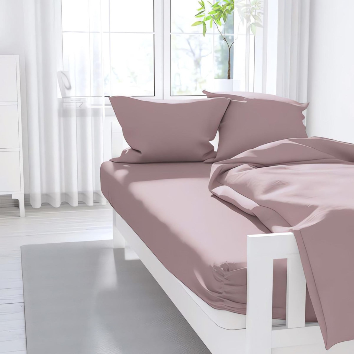 ZZZ Drap housse uni ZZZ en polycoton