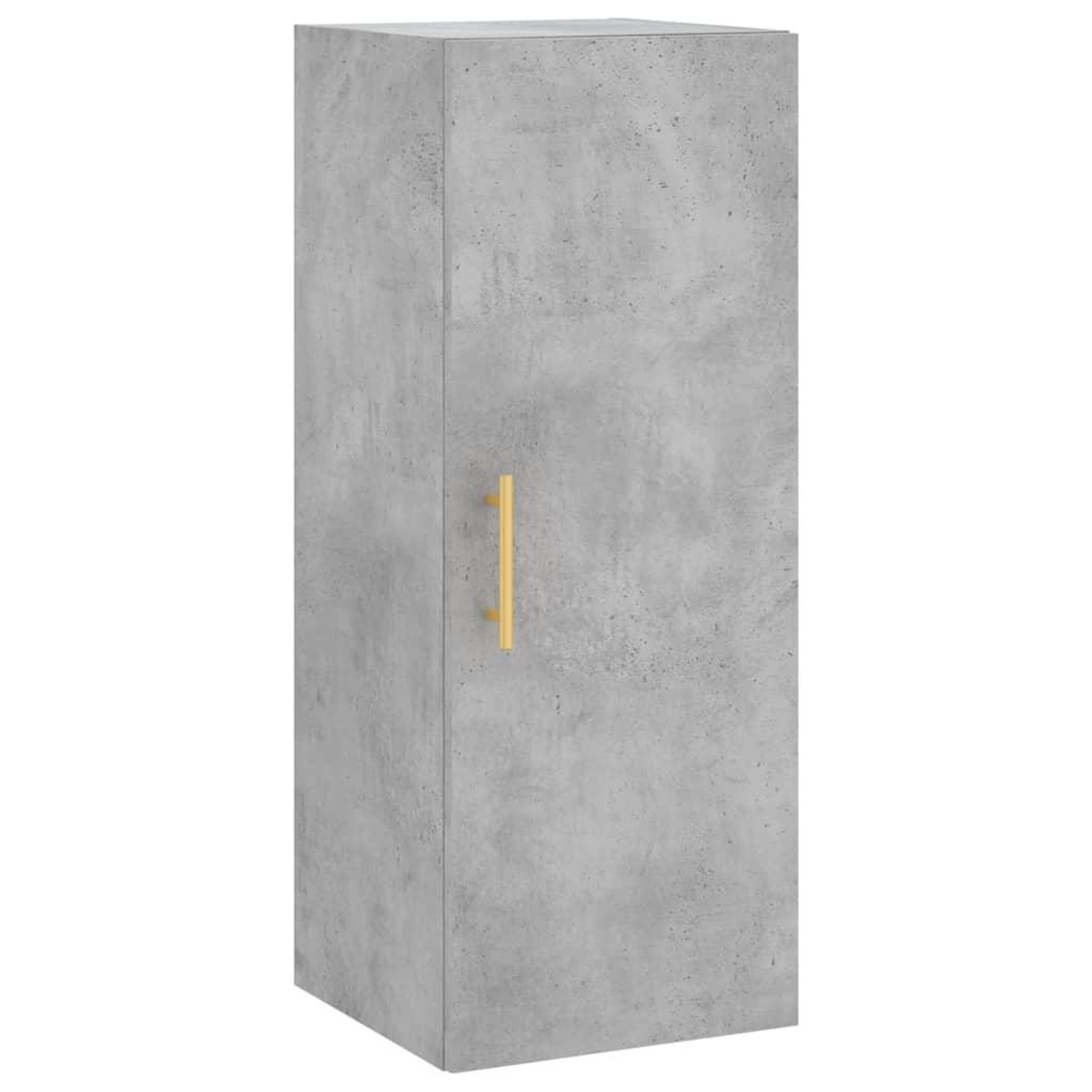 Voir la diapositive 2 : VIDAXL Armoire murale gris beton 34,5x34x90 cm