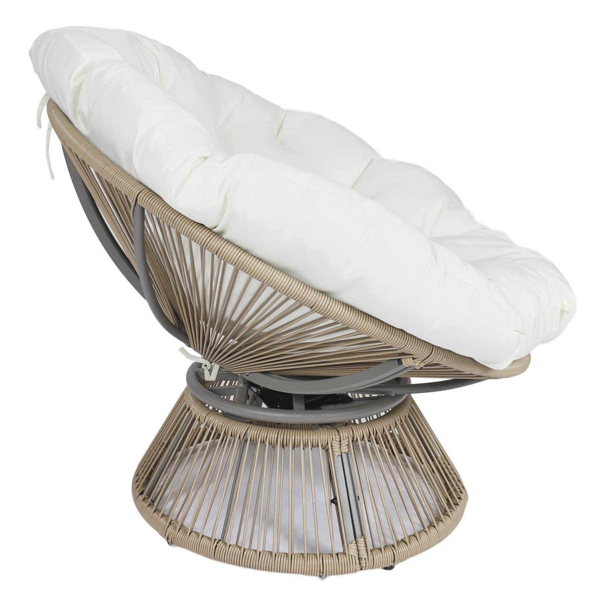 Voir la diapositive 2 : The Home Deco Factory Fauteuil papasan  cancun  96cm naturel