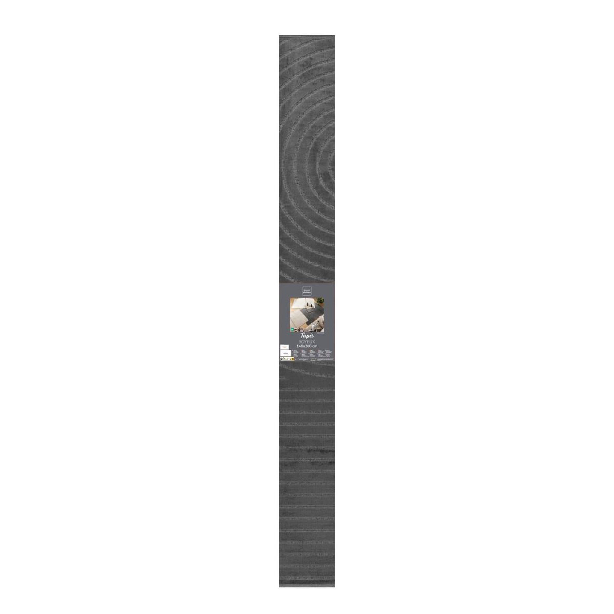 Voir la diapositive 5 : Douceur d'Intérieur Tapis déco imprimé  géode  140x200cm anthracite