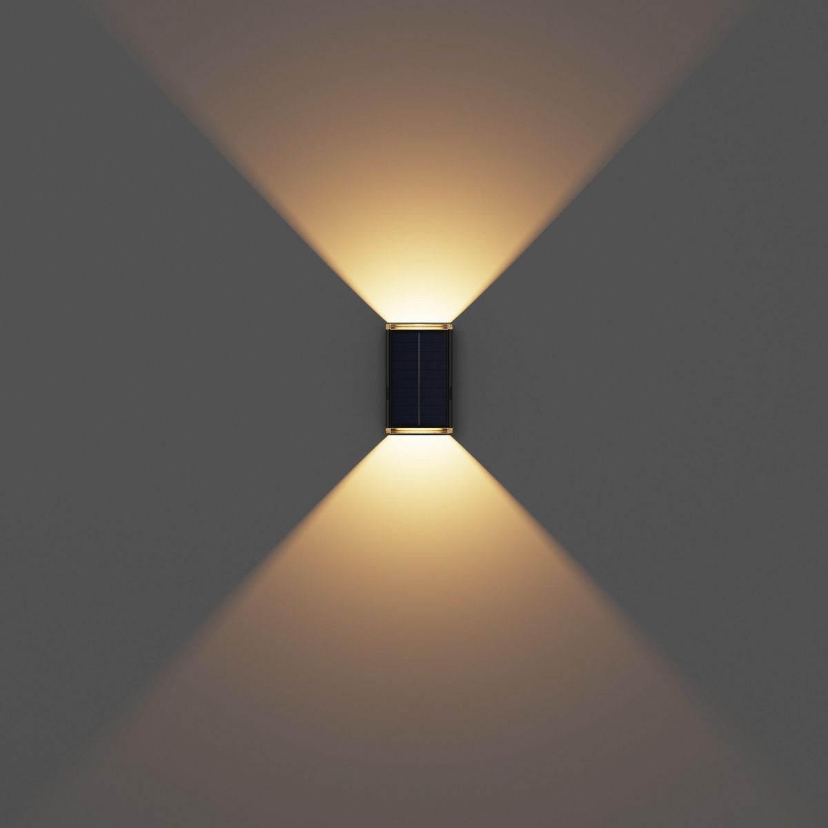 Lumisky Lot de 2 projecteurs solaires RODY Noir Plastique H18 cm