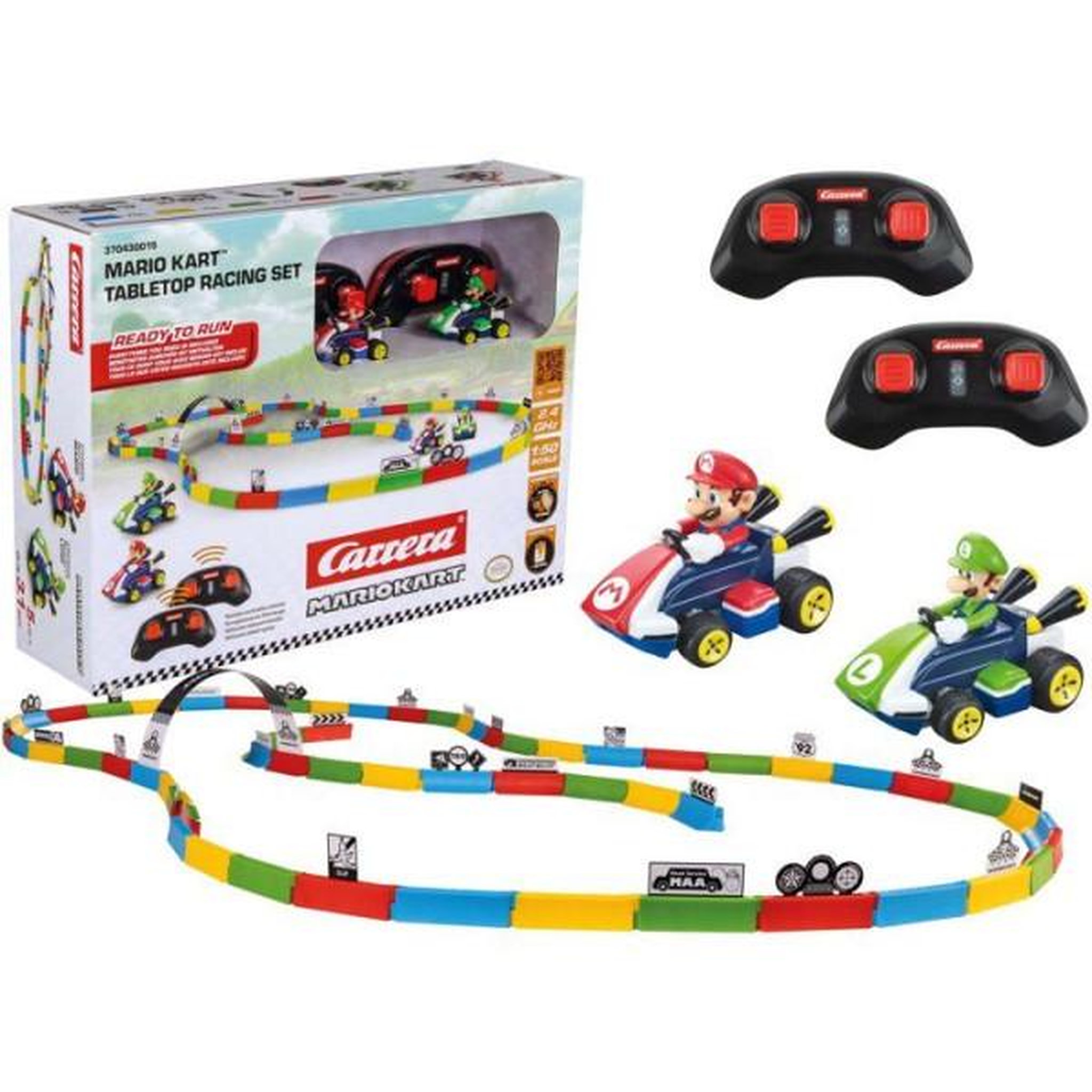 Carrera Set de 2 karts radiocommandés - CARRERA RC - Mario™ Kart Tabletop - Mario et Luigi - Circuit a construire - Des 6 ans