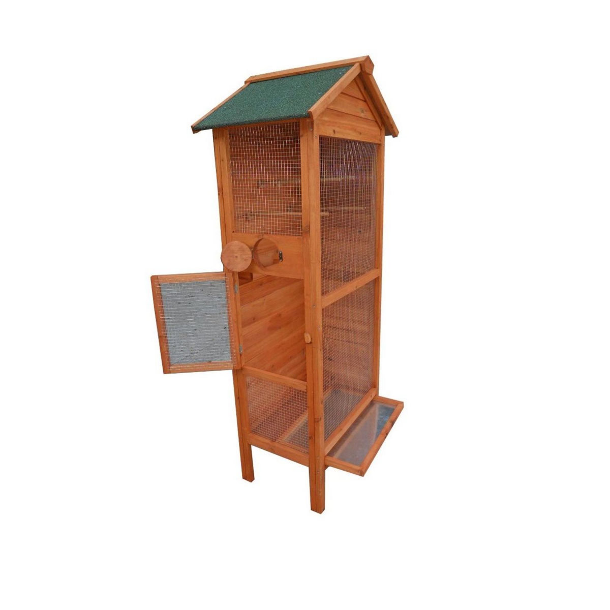 Habita Cage à oiseaux standard / 0,42 m2 / 3-4 oiseaux / toit bitumé