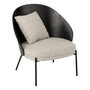 Voir la diapositive 1 : Paris Prix Fauteuil Lounge Design  Lone  81cm Noir & Gris