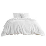 Douceur d'Intérieur Parure de lit GRANA - 100% coton. Coloris disponibles : Vert, Blanc, Gris, Rose