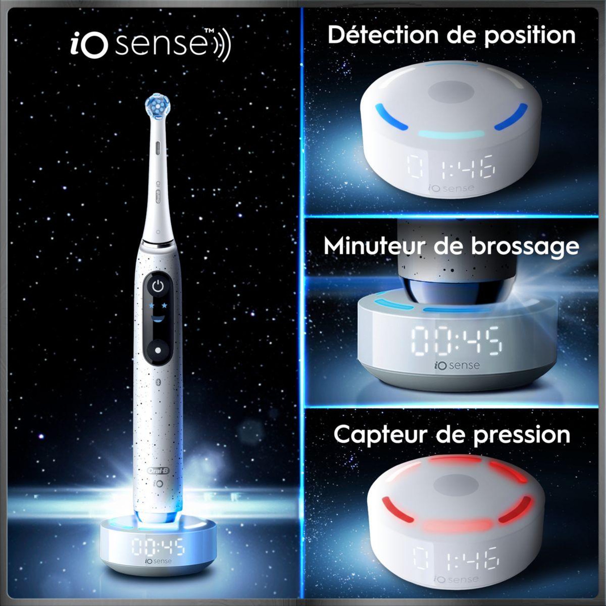 Voir la diapositive 3 : ORAL B Brosse à dents électrique io10 series stardust white
