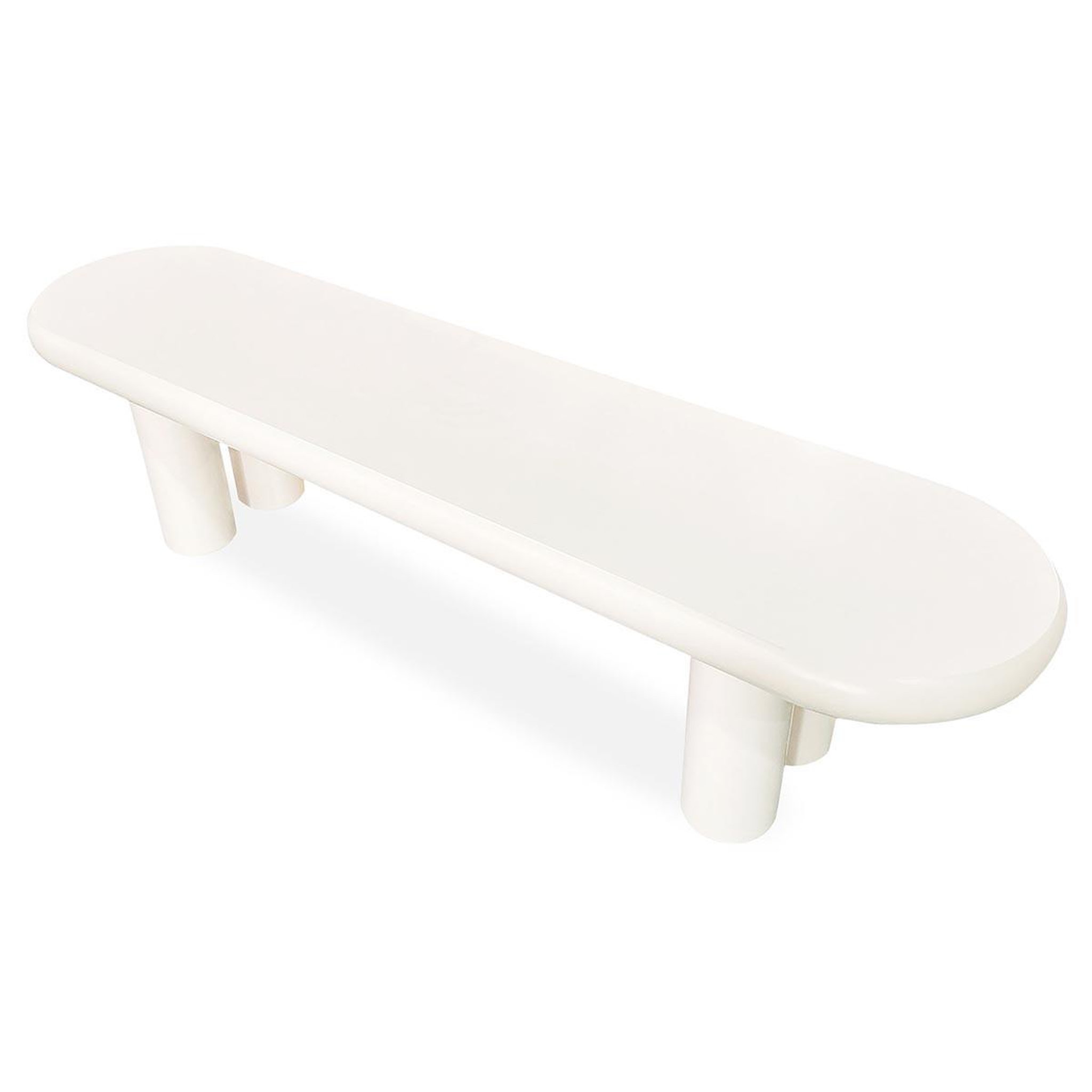 Voir la diapositive 3 : Paris Prix Table basse ovale  emory  160cm crème