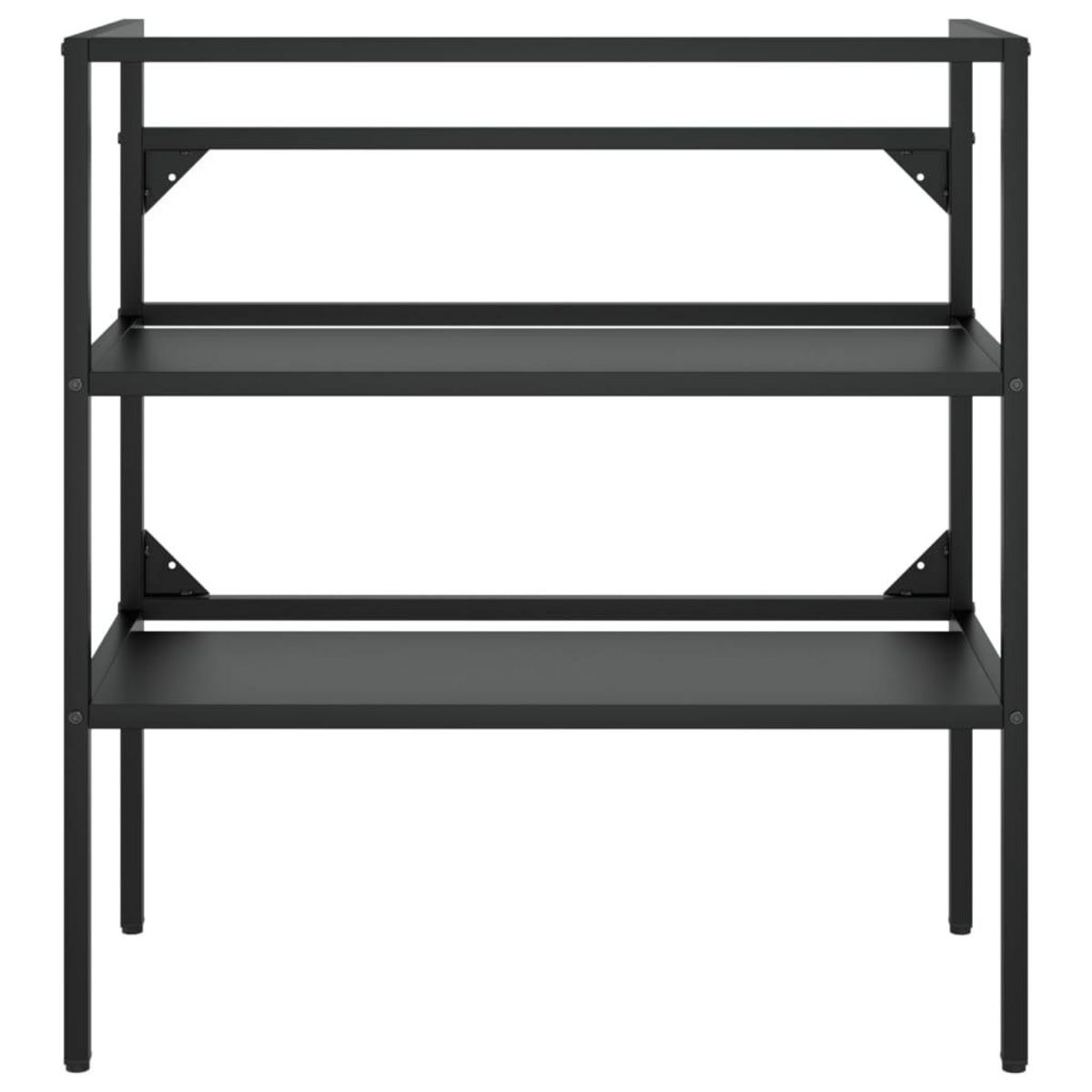 VIDAXL Cadre de lavabo de salle de bain Noir 79x38x83 cm Fer