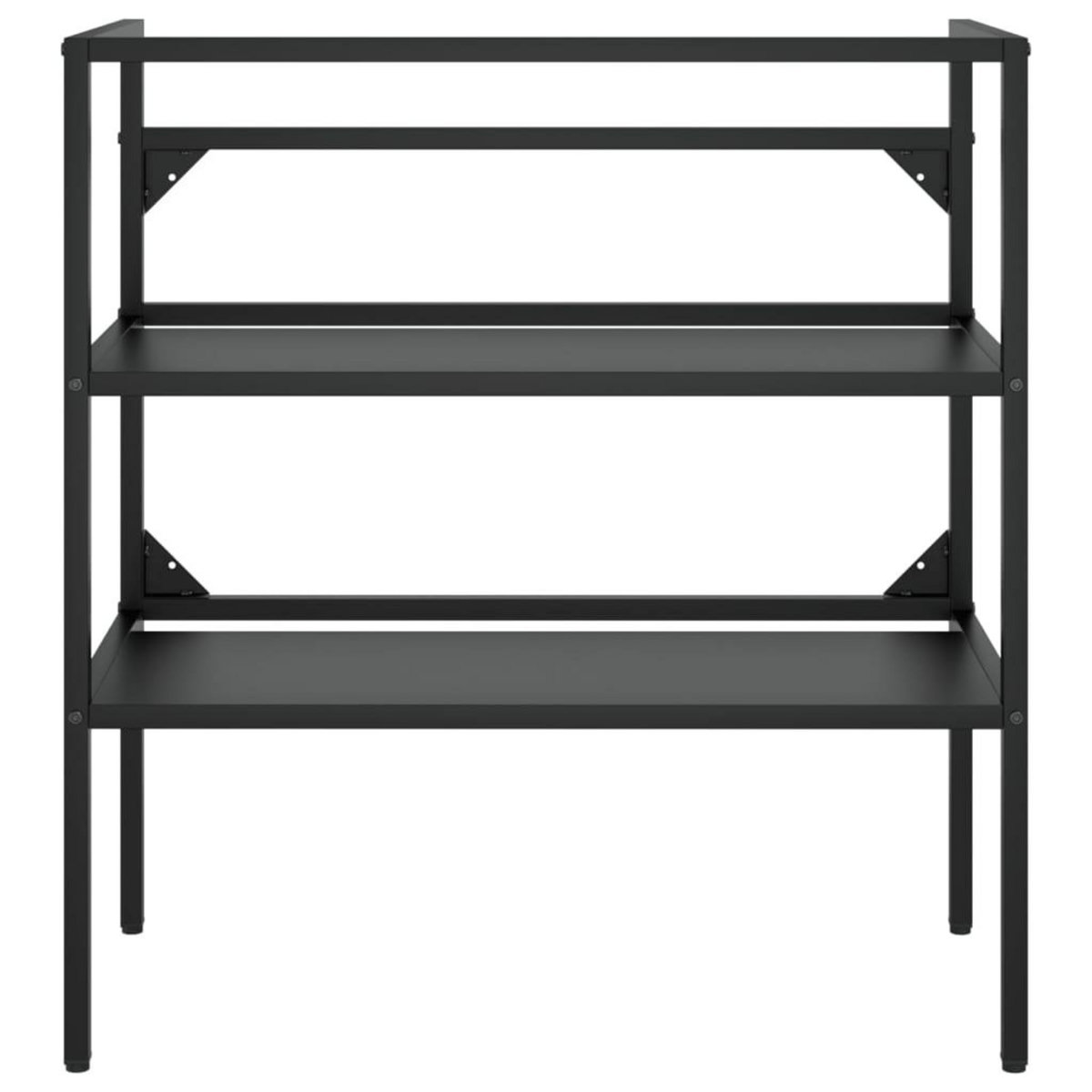 VIDAXL Cadre de lavabo de salle de bain Noir 79x38x83 cm Fer