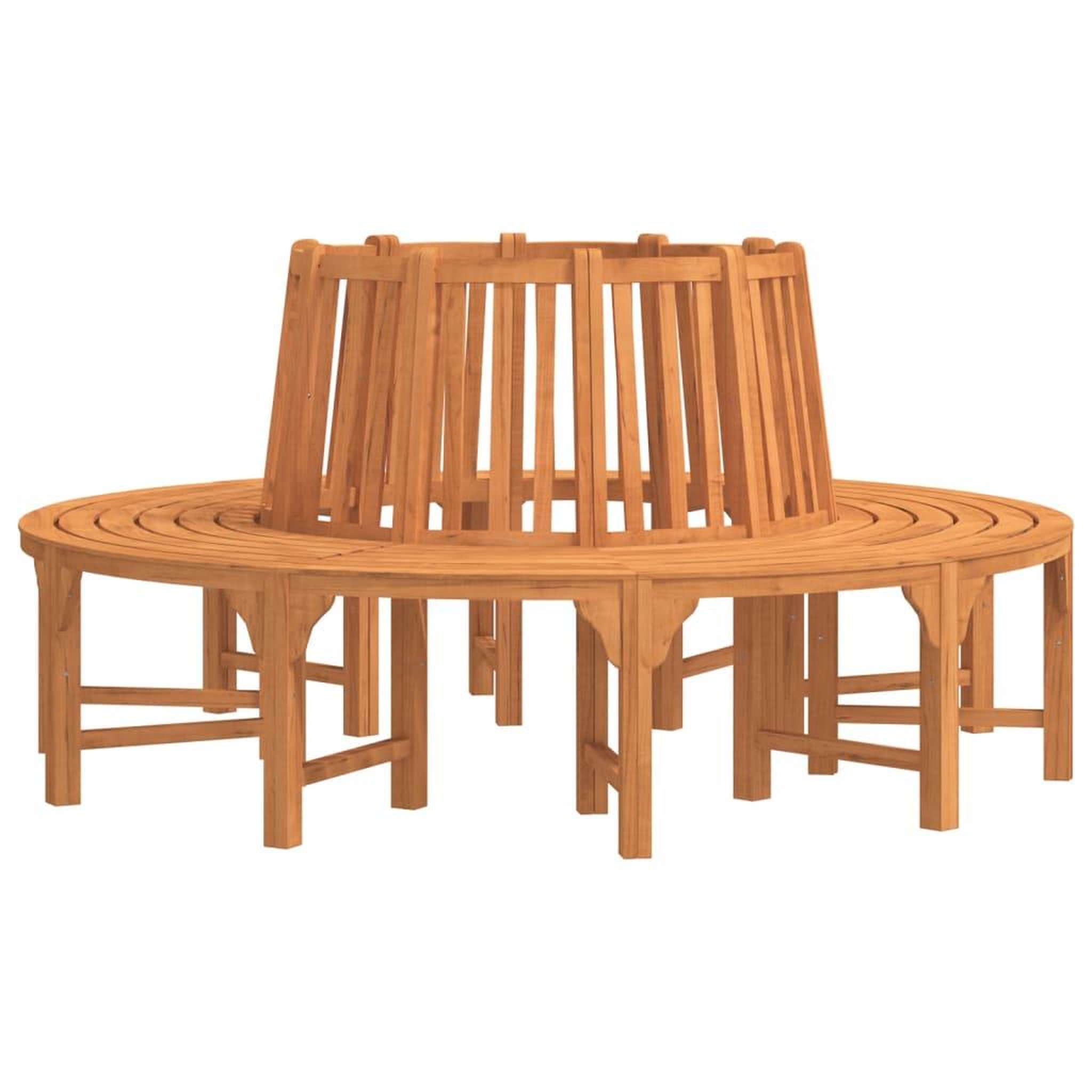 Voir la diapositive 3 : VIDAXL Banc de tour d'arbre rond Ø208 cm bois massif eucalyptus