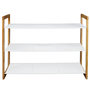 Voir la diapositive 3 : TOILINUX Meuble à chaussures 3 étagères City - Bois et blanc