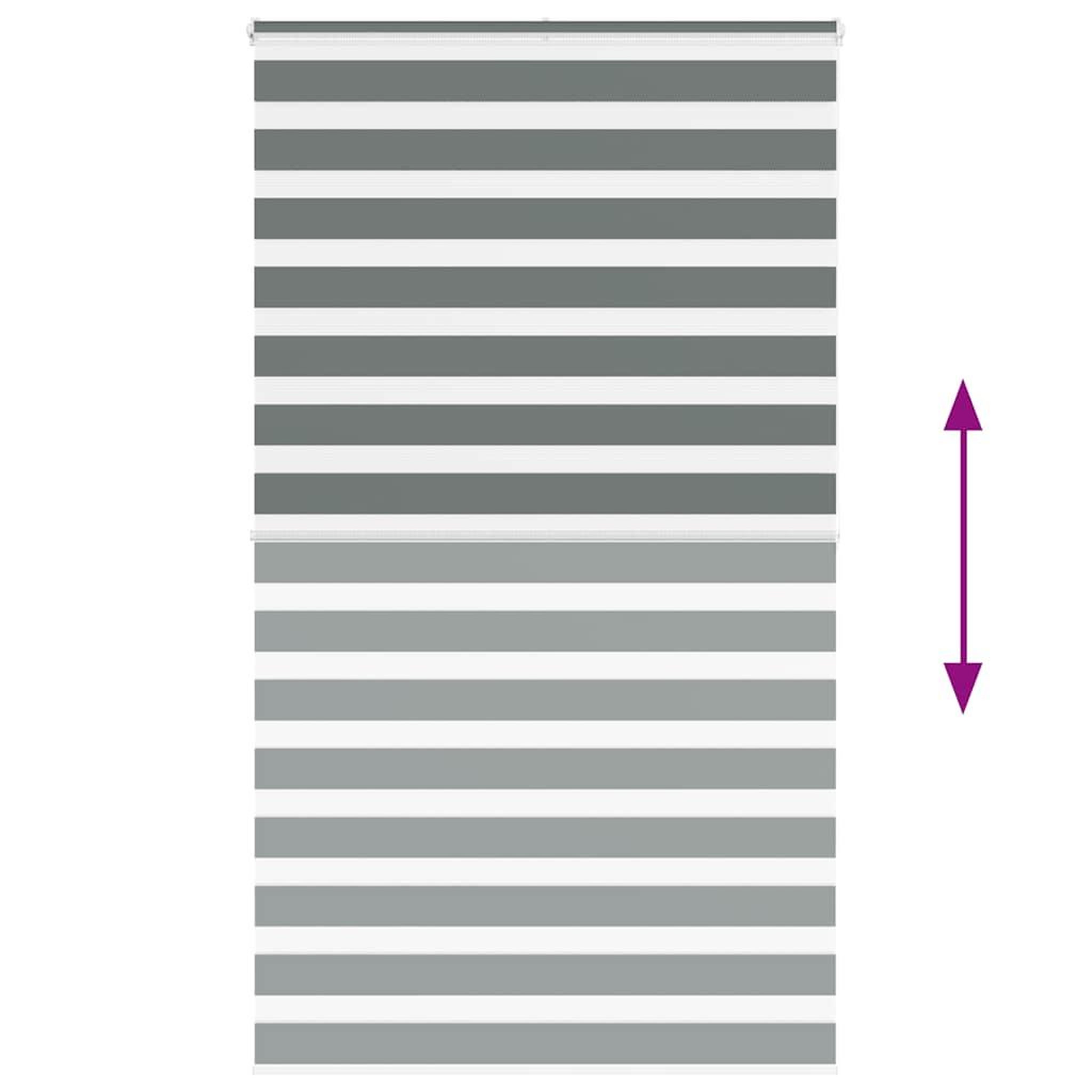 Voir la diapositive 5 : VIDAXL Store zebre gris fonce largeur du tissu 115,9 cm polyester