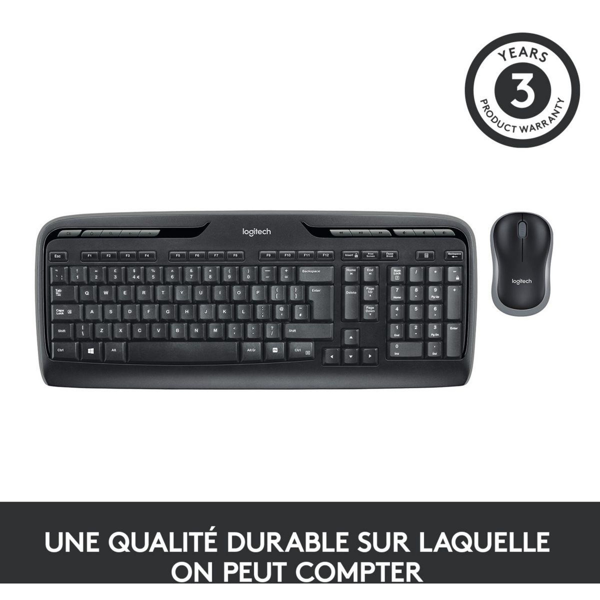 Voir la diapositive 4 : Logitech Clavier + souris mk330