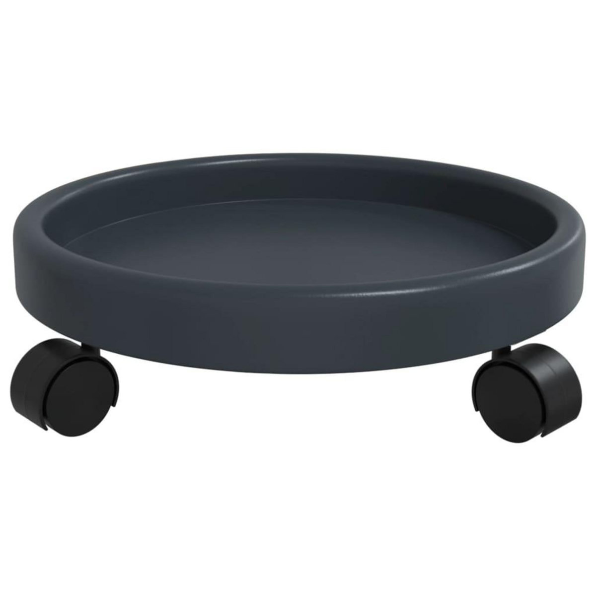 VIDAXL Chariots a plantes avec roues 2 pcs gris diametre 34 cm 35 kg