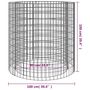 Voir la diapositive 6 : VIDAXL Foyer en gabion Ø 100 cm fer galvanise