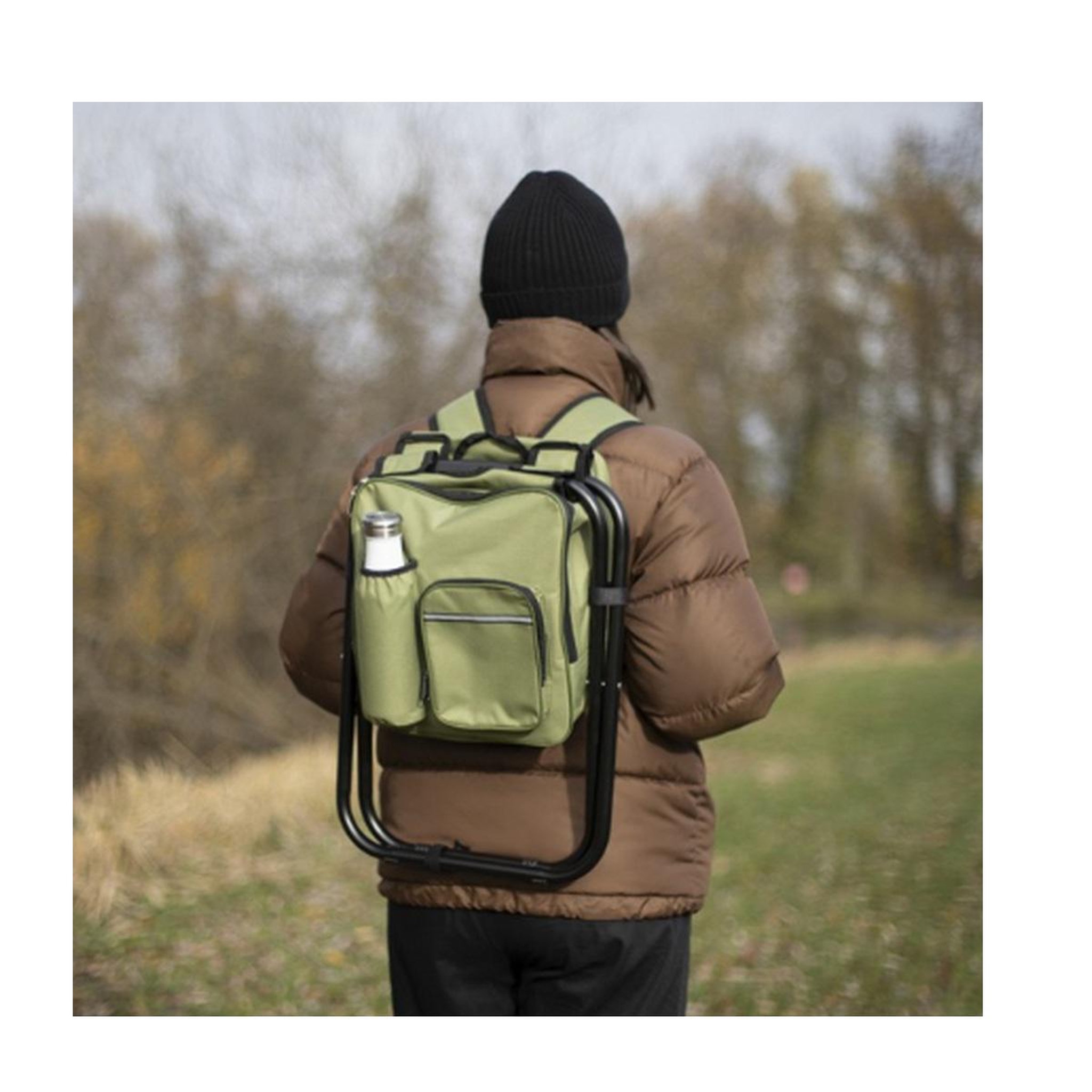 Voir la diapositive 3 : LIVOO Chaise sac à dos isotherme 15l 150kg vert - sep140