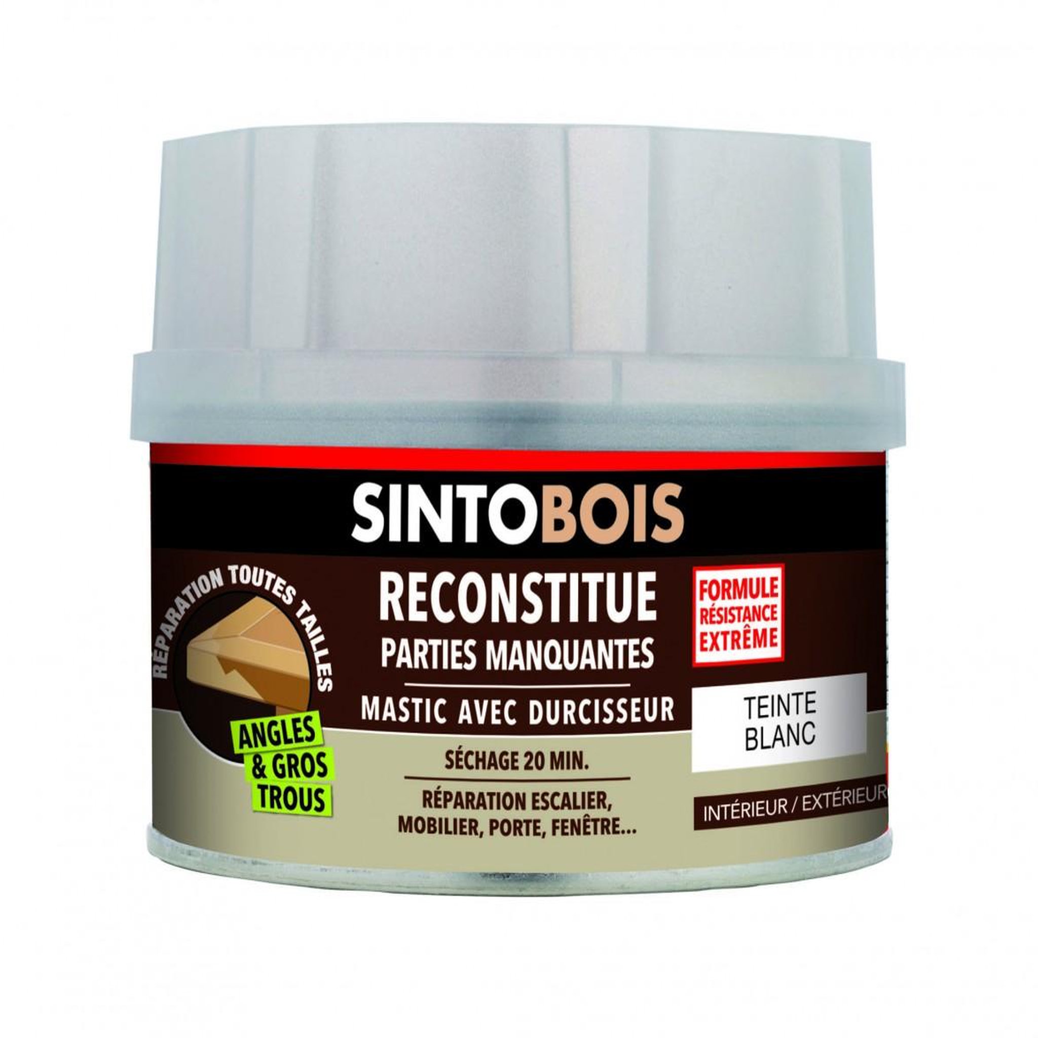 CENTRALE BRICO Mastic à bois SINTO, blanc, 0.17 L