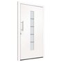 VIDAXL Porte d'entree Aluminium et PVC Blanc 100x200 cm