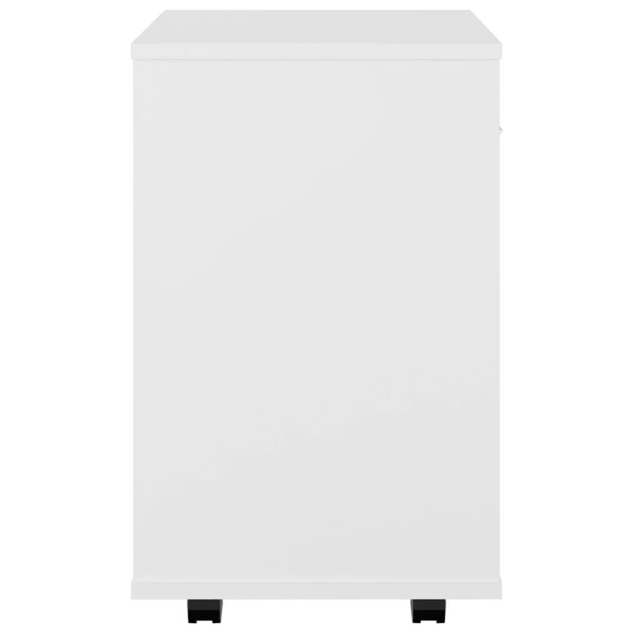 Voir la diapositive 5 : VIDAXL Armoire a roulettes Blanc 46x36x59 cm Bois d'ingenierie