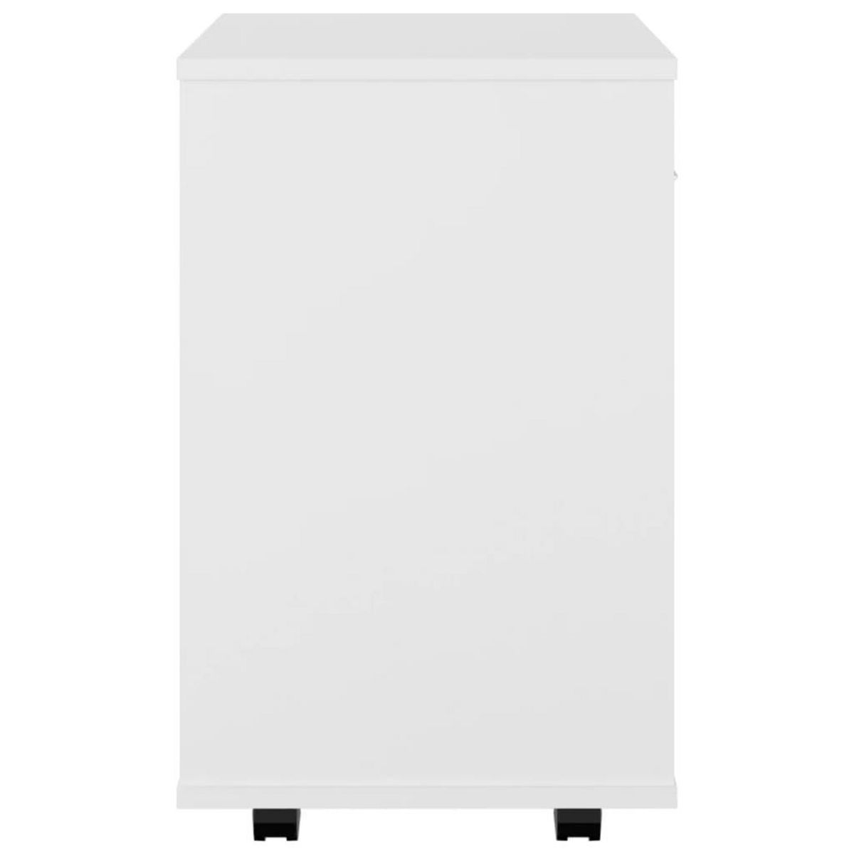 VIDAXL Armoire a roulettes Blanc 46x36x59 cm Bois d'ingenierie