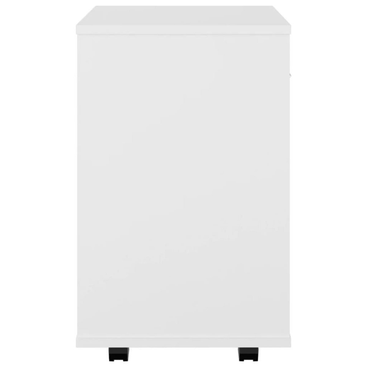 VIDAXL Armoire a roulettes Blanc 46x36x59 cm Bois d'ingenierie