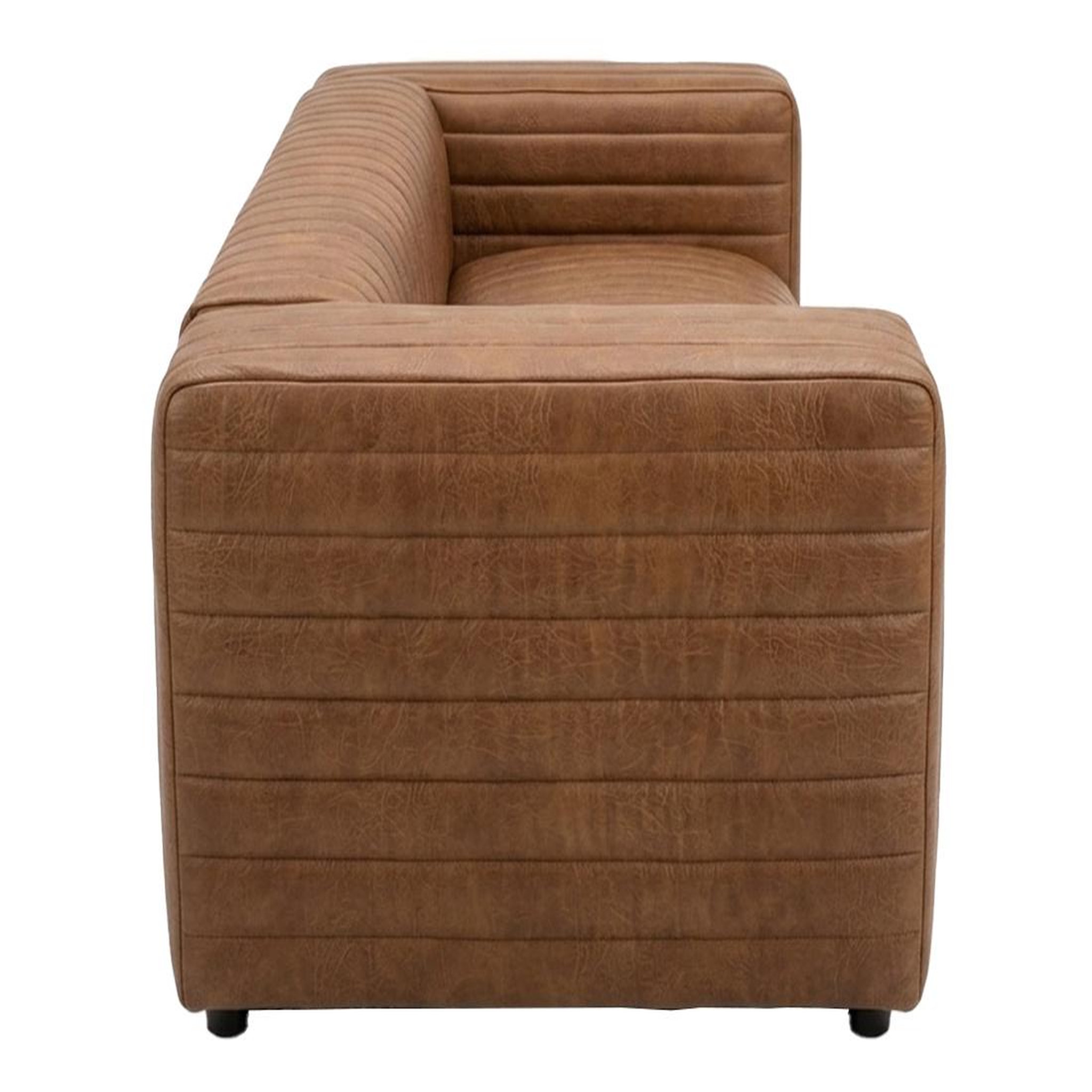 Voir la diapositive 5 : BEST MOBILIER Igor - canapé droit 3 places en simili