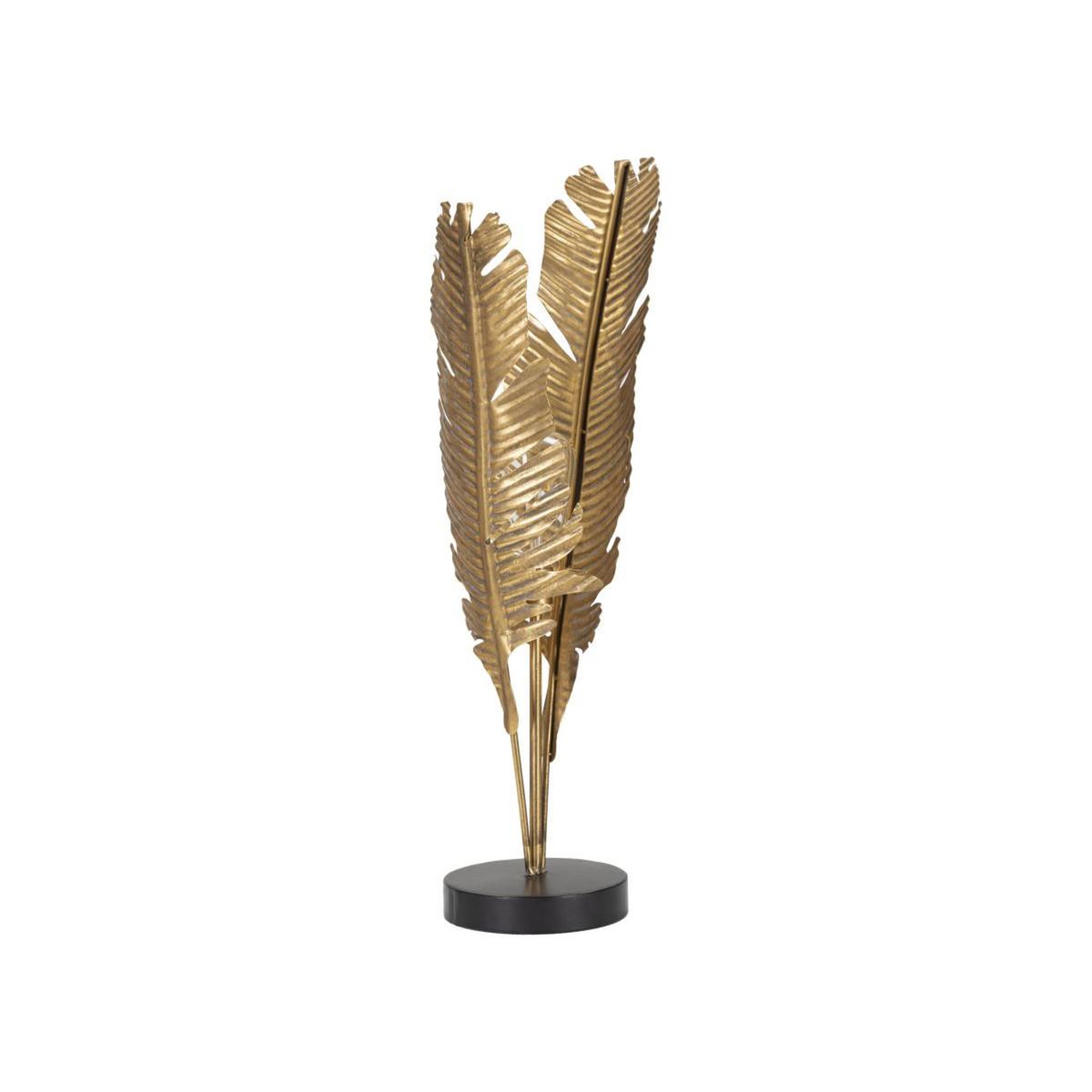 Voir la diapositive 2 : Paris Prix Lampe à poser en métal  palm  65cm or
