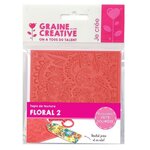 Graine créative Tapis de texture pour pâte polymère - Floral 2