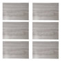 Voir la diapositive 1 : SECRET DE GOURMET Lot de 6 sets de table rectangulaire Bois gris - 45 x 30 cm - Gris