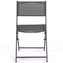 Voir la diapositive 4 : ID MARKET Lot de 6 chaises de jardin pliantes BASTIA métal et textilène gris anthracite