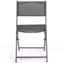 Voir la diapositive 4 : ID MARKET Lot de 6 chaises de jardin pliantes BASTIA métal et textilène gris anthracite